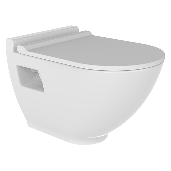 Bien Harmony Rimless Asma Klozet Seti 50 cm, Parlak Beyaz