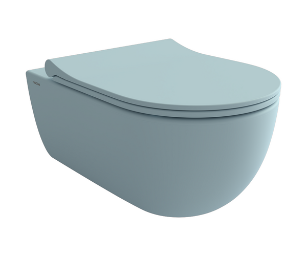 Bocchi V Tondo Rimless Asma Klozet Mat Buz Mavisi