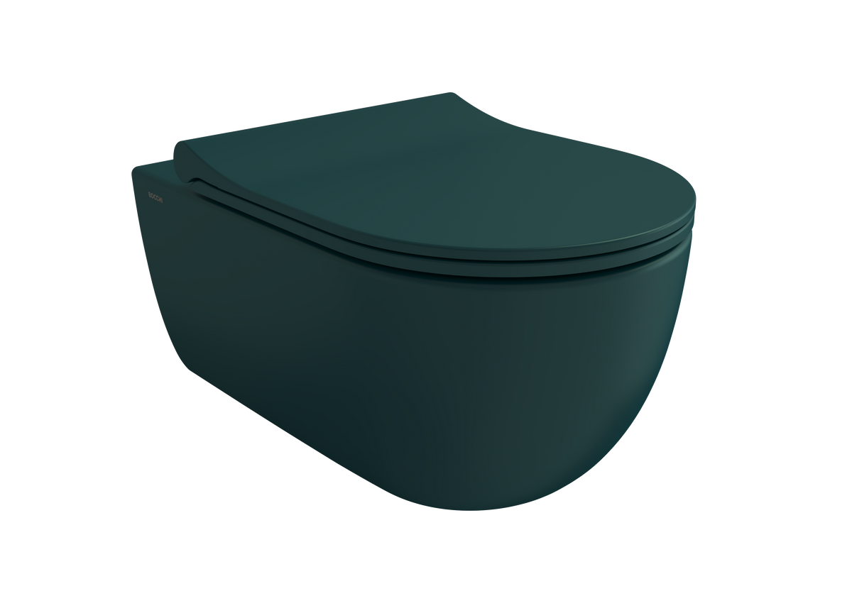 Bocchi V Tondo Rimless Asma Klozet Mat Petrol Mavisi