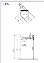 Bocchi Taormina Arch Köşe Lavabo, Parlak Beyaz