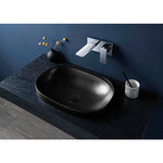 VitrA Frame Yarım Tezgah Üstü Oval Lavabo, 56 cm, Mat Siyah