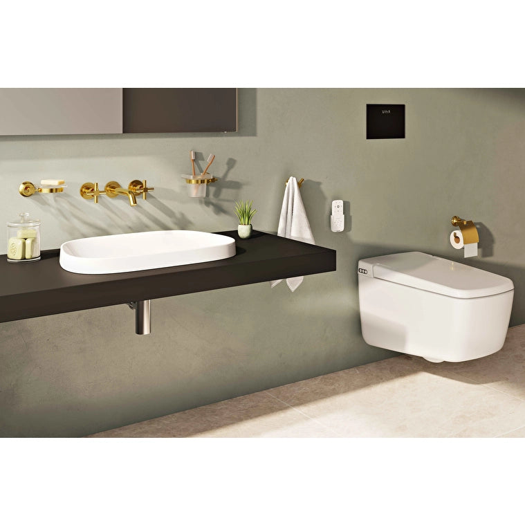 VitrA Frame Yarım Tezgahüstü Lavabo, Tv Shape, 55x39 cm, Mat Beyaz