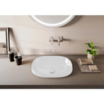VitrA Frame Yarım Tezgah Üstü Oval Lavabo, 56 cm, Mat Beyaz