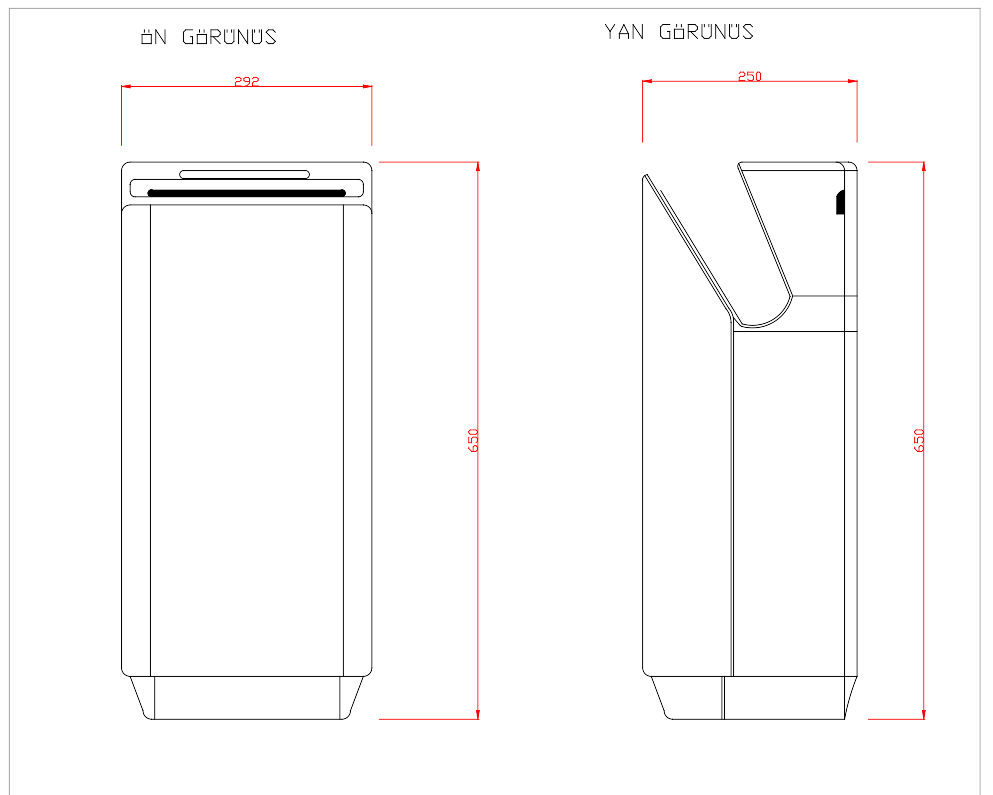 Xinda Sersörlü Kule Tipi Jet Motorlu Sensörlü Kurutma Makinası GSQ70A