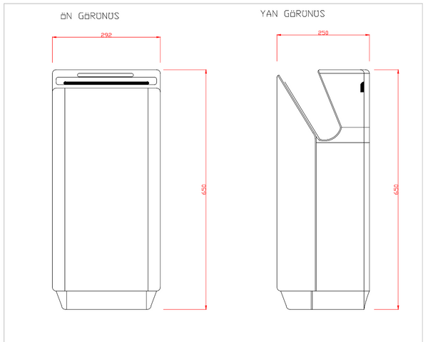 Xinda Sersörlü Kule Tipi Jet Motorlu Sensörlü Kurutma Makinası GSQ70A