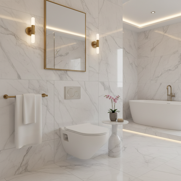 Bien İon Rimless Asma Klozet Seti 50 cm, Parlak Beyaz