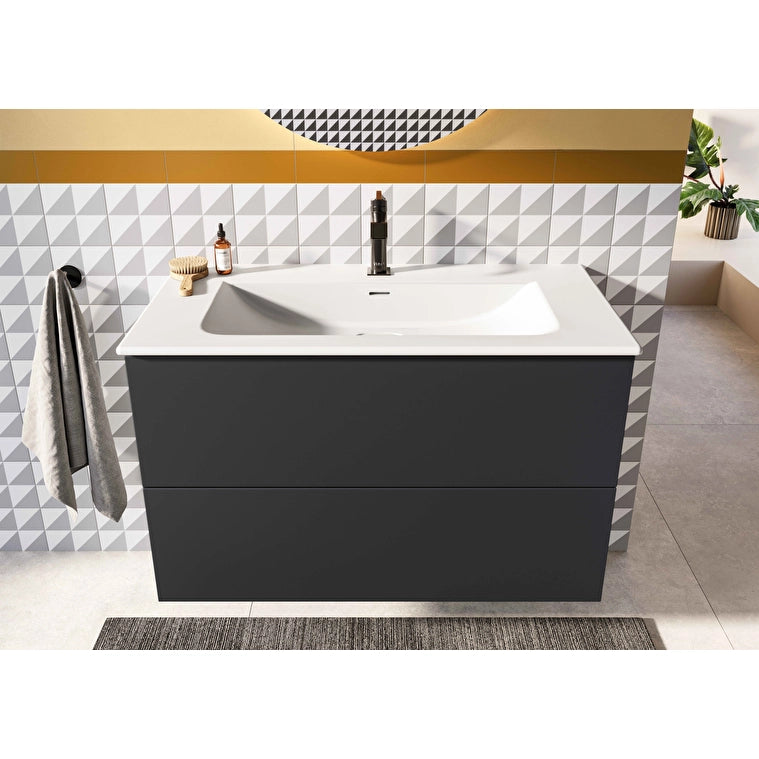 VitrA Suit Lavabo Bataryası, Parlak Siyah