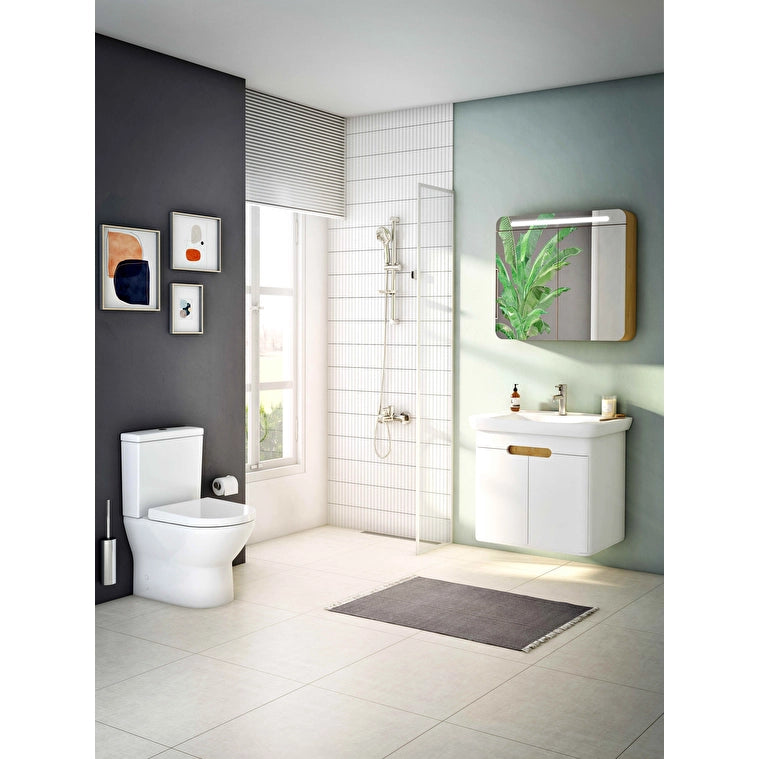 VitrA Integra Round Takım Klozet Rim-ex, Duvara Tam Dayalı, 62 cm, Beyaz