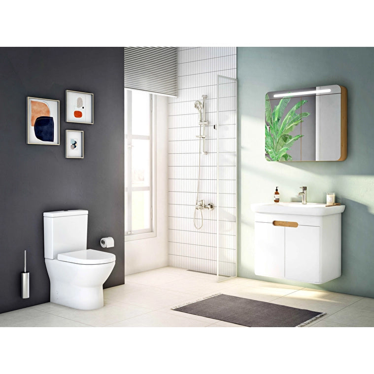 VitrA Integra Round Takım Klozet Rim-ex, Duvara Tam Dayalı, 62 cm, Beyaz