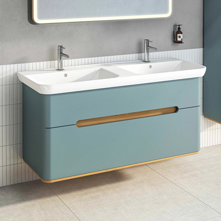 VitrA Sento Etajerli Çift Gzölü Lavabo, 130x49 cm