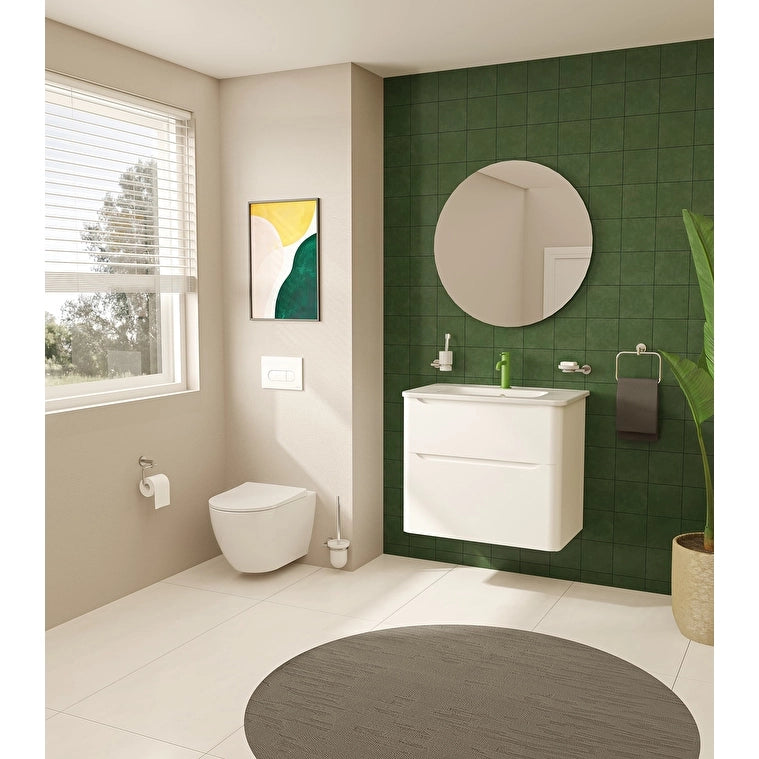 VitrA S20 Round Etajerli Lavabo, Yuvarlak, 80x46 cm