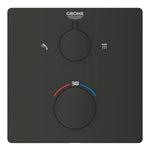 Grohe Grohtherm Termostatik Banyo/Duş Bataryası (Sıva Üstü Grubu), 2 Yollu, Mat Siyah
