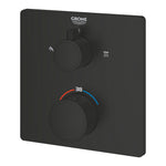 Grohe Grohtherm Termostatik Banyo/Duş Bataryası (Sıva Üstü Grubu), 2 Yollu, Mat Siyah