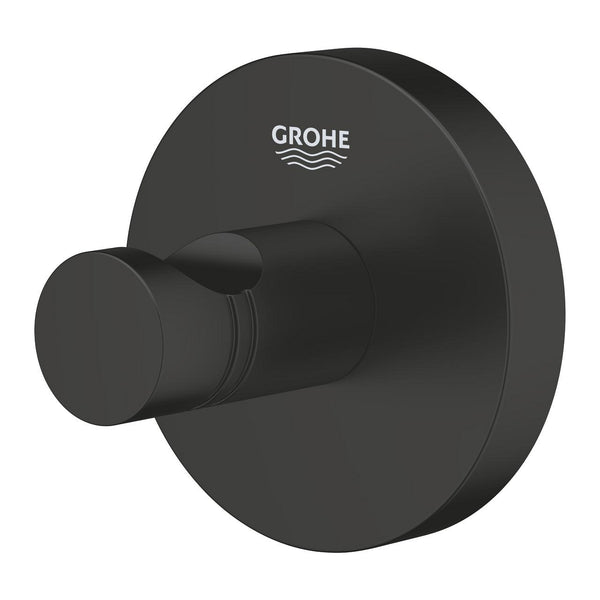 Grohe Essentials Tekli Havlu/Bornoz Askısı, Mat Siyah