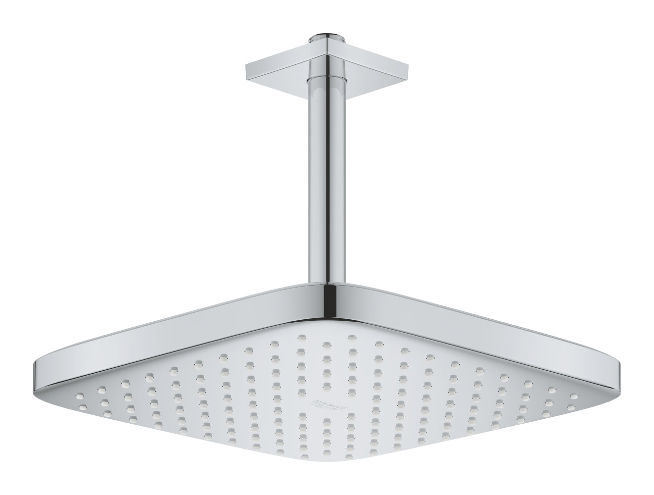 Grohe Tempesta 250 Kare Tepe Duşu Tek Akışlı, 25 cm (Tavandan Dirsek Dahil) Krom-Beyaz