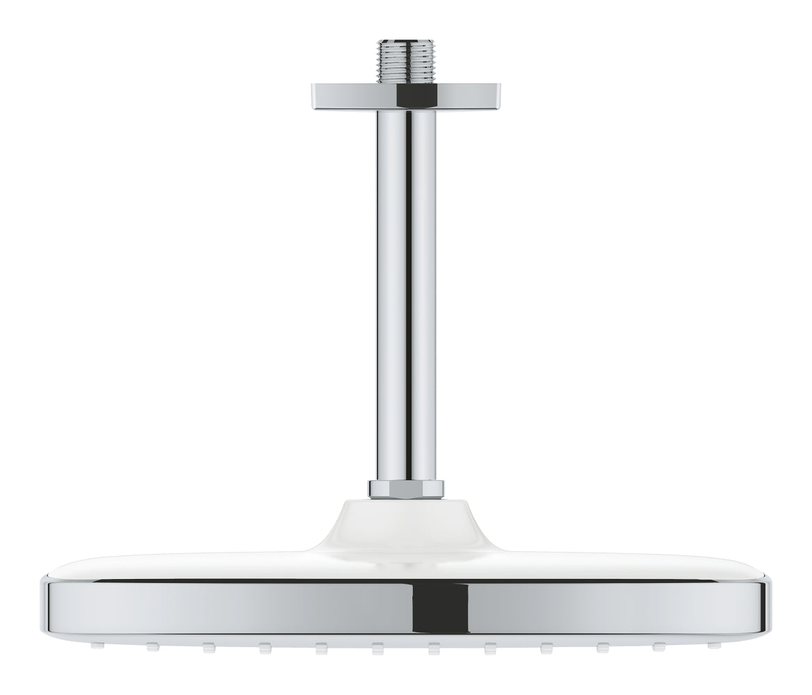 Grohe Tempesta 250 Kare Tepe Duşu Tek Akışlı, 25 cm (Tavandan Dirsek Dahil) Krom-Beyaz