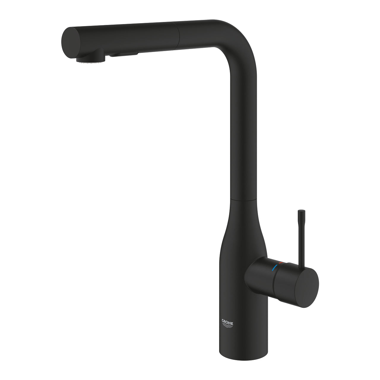 Grohe Essence Spiralli Eviye Bataryası, 2 Akışlı, Hayalet Siyah