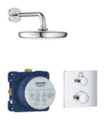 Grohe Grohtherm Perfect Ankastre Termostatik Duş Bataryası ve Tepe Duşu Seti