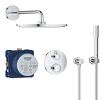 Grohe Grohtherm Perfect Ankastre Termostatik Banyo/Duş Bataryası, Tepe ve El Duşu Seti
