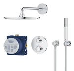 Grohe Grohtherm Perfect Ankastre Termostatik Banyo/Duş Bataryası, Tepe ve El Duşu Seti