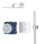 Grohe Grohtherm Cube Perfect Ankastre Banyo/Duş Bataryası, Tepe ve El Duşu Seti