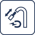Grohe GROHE StartBasin bataryası - M-Size - çekilebilir çıkış ucu - iterek açma sifon seti
