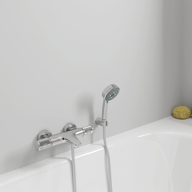 Grohe GROHE Precision FeelBath termostat - S-bağlantılar - metal rozet