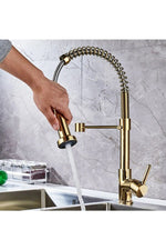 fleko-spring-gold-spiralli-mutfak-eviye-bataryasi