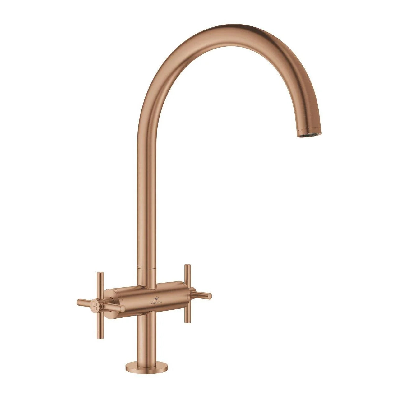 Grohe Atrio Kuğu Borulu Eviye Bataryası, Fırçalı Bakır
