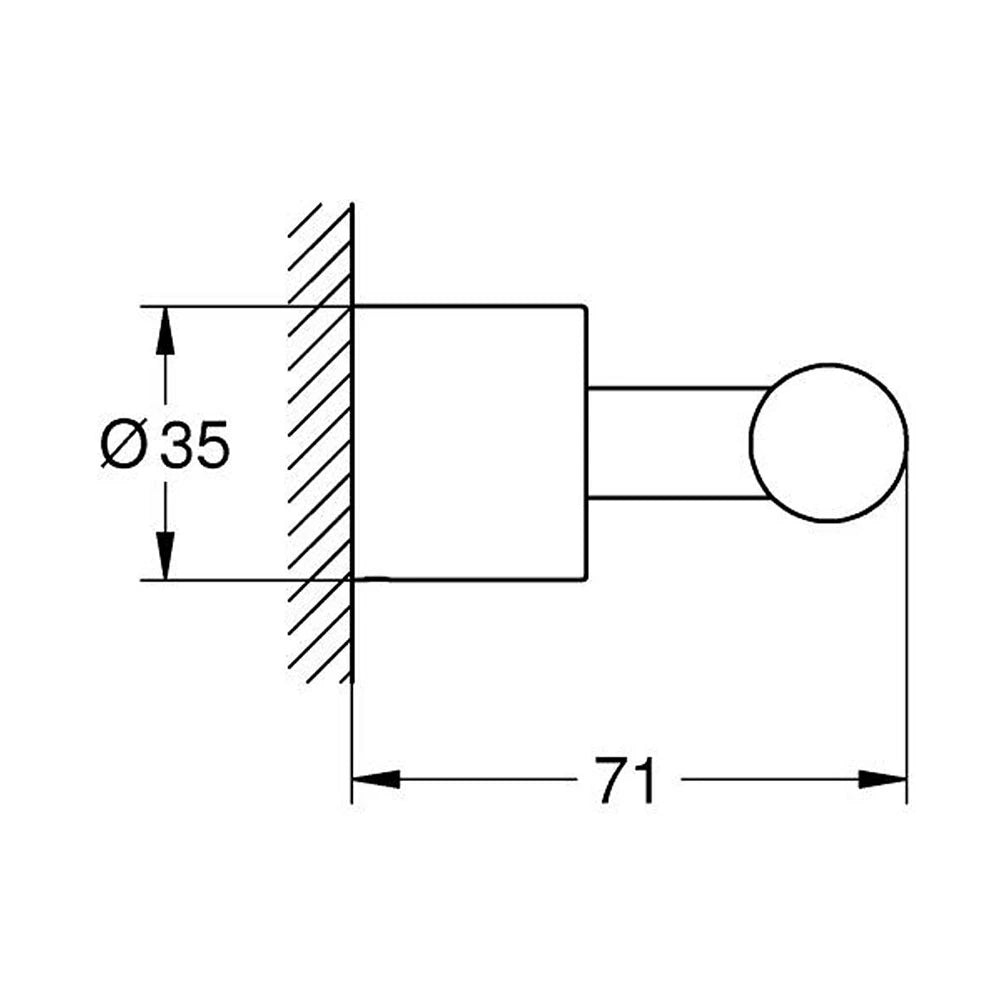 Grohe Atrio İkili Havlu/Bornoz Askısı, Krom