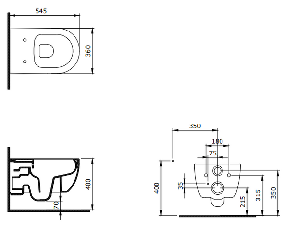 Bocchi V Tondo Rimless Asma Klozet Parlak Beyaz